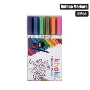 Art+craft glitter outline markers 6pc
