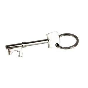 Keychain silver mtl bottle opener 9cm