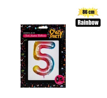 Balloons helium foil rainbow 5 86cm f-03