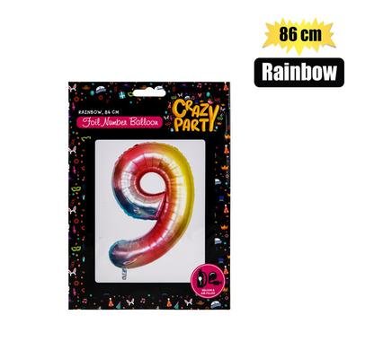 Balloons helium foil rainbow 9 86cm f-03