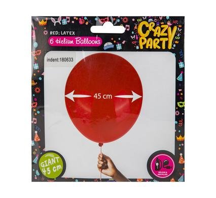 Balloons giant 6pc red f-02