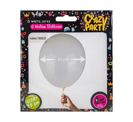 Balloons giant 6pc white f-02