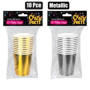 Party cups metallic 10pc