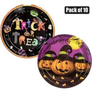 Party halloween themed plates asstd