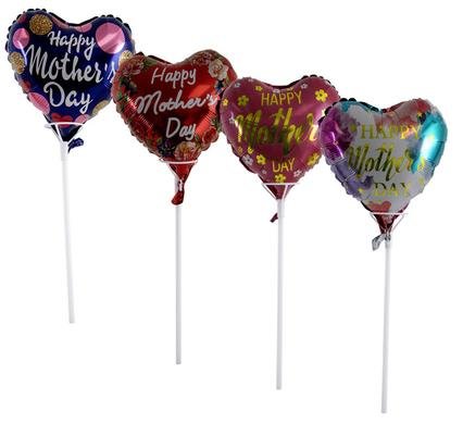 Balloons air fill w/stick mother's day
