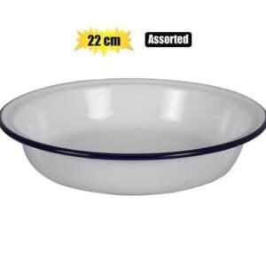 Plate enamel 22cm milk