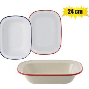 Pie dish enamel 24cm oblong