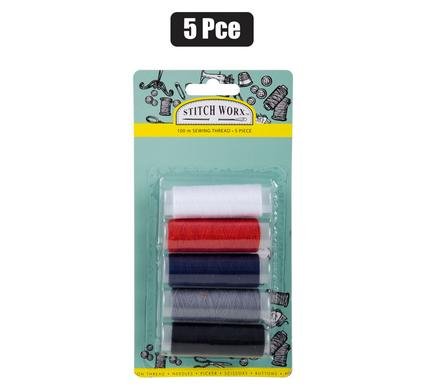 Haberdashery sewing thread 5 asstd 100m