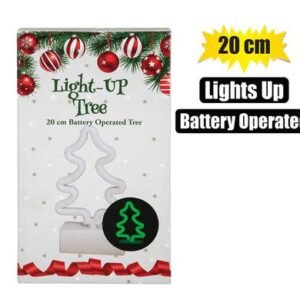 Xmas room decor light-up tree b/o 20cm