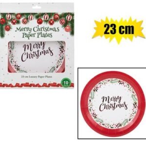 Xmas table paper plates 23x1.5cm