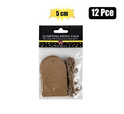 Gift swing tag 5cm 12pc asstd