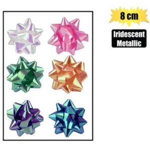 Gift-bow iridescent metallic 8cm