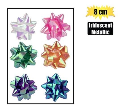 Gift-bow iridescent metallic 8cm