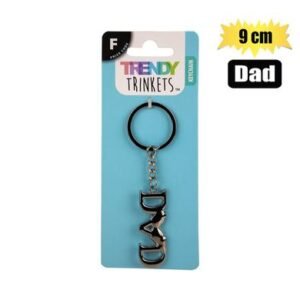 Keychain silver mtl dad 9cm