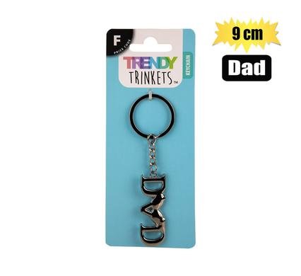 Keychain silver mtl dad 9cm