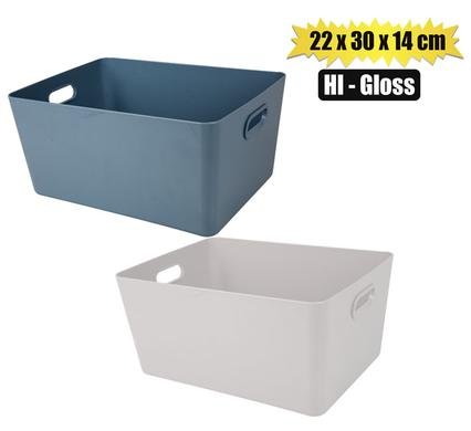 Basket pl hi-gloss 22x30x14cm