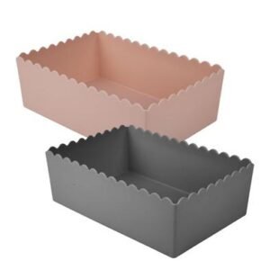 Basket pl flower design 22.5x15.5x7.8cm