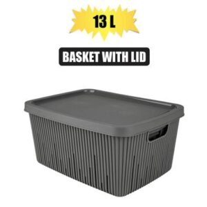 Basket pl multi use w/lid 13l
