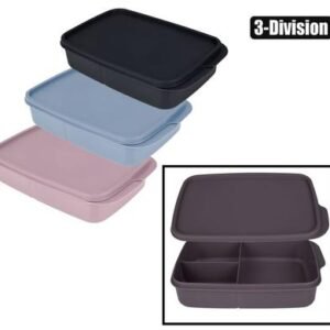Lunch box soft seal 3-div 1,2l