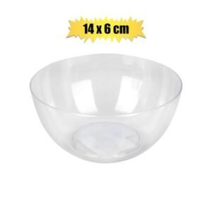 Party bowl pl 14cm dia clear