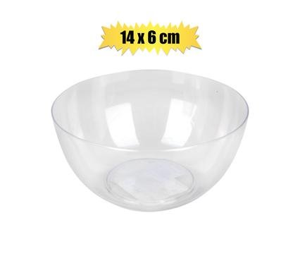 Party bowl pl 14cm dia clear