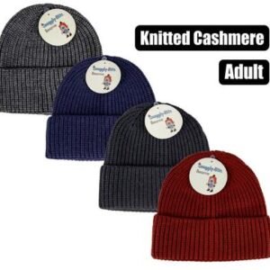 Beanie adult knitted cashmere asstd