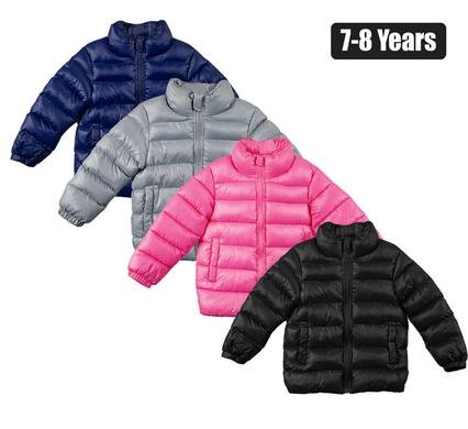 Puffer jacket kids plain size 7-8