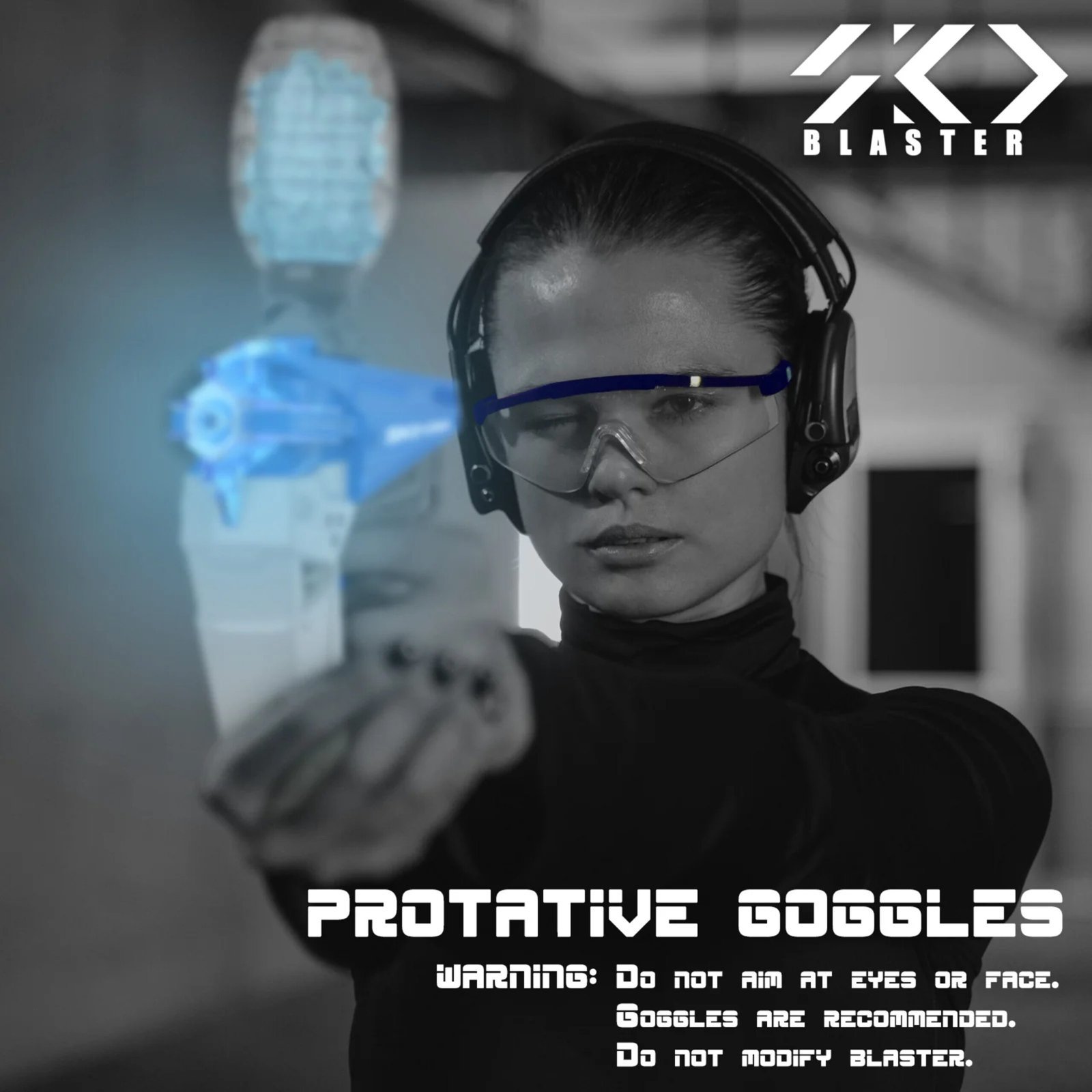 SKD-CS001 Electronic Gel Blaster Gun, Blue - High Speed, LED Lights - Image 6