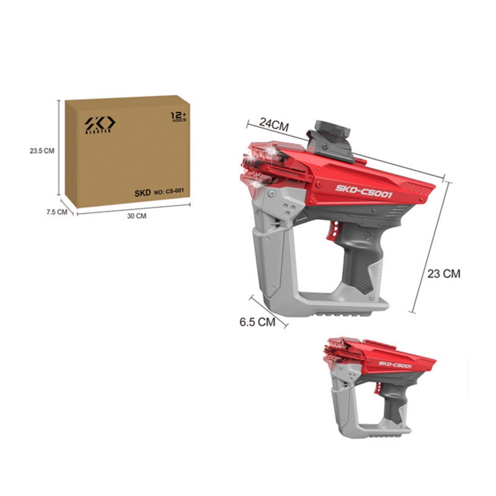 SKD-CS001 Electronic Gel Blaster Gun, Blue - High Speed, LED Lights - Image 8