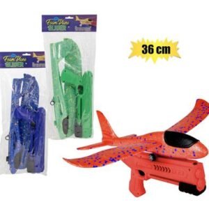 Boys p/set glider foam plane w/gun 36cm