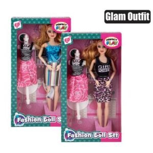 Fashion doll with glam outfit