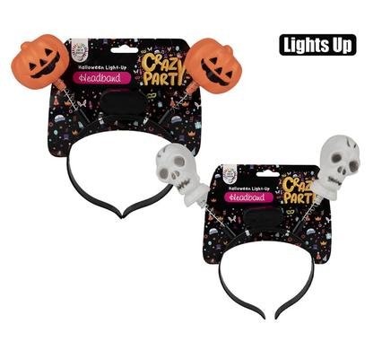 Dress up halloween light up headband ast
