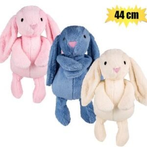 Plush bunny flappy ears & pink 44cm