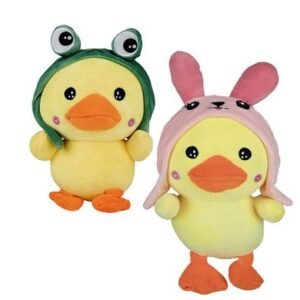Plush duck w/hoodie 30cm asstd