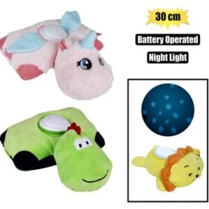 Plush animals b/o w/night light 30cm