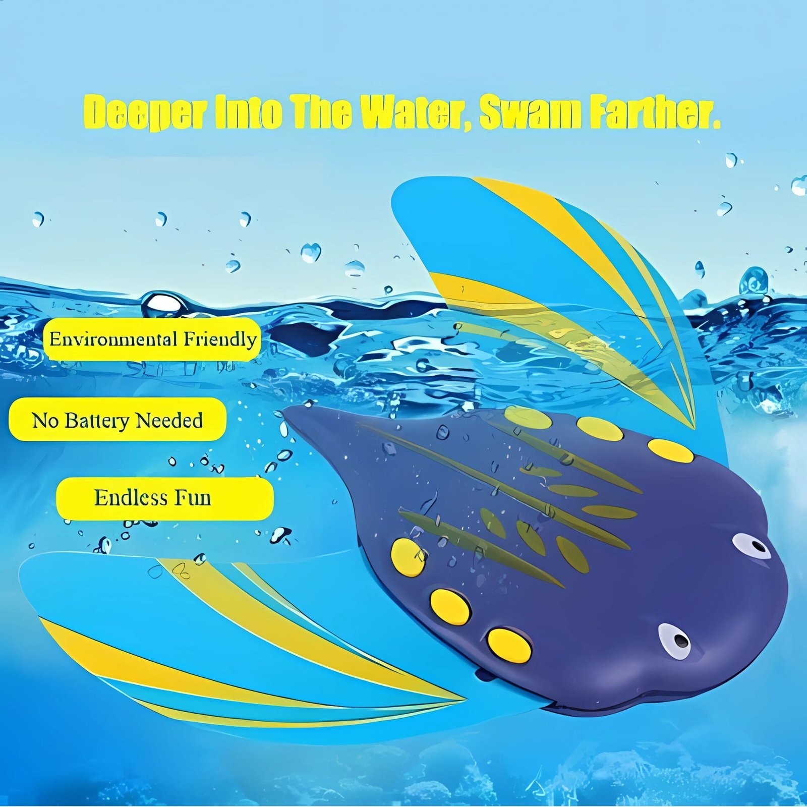 Gliding Stingray Pool Toy - Soft & Durable Water Toy | Swim Fun - Image 4