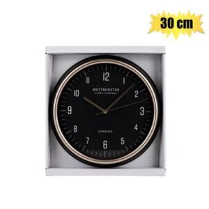 Clock wall pl round, 30cm black
