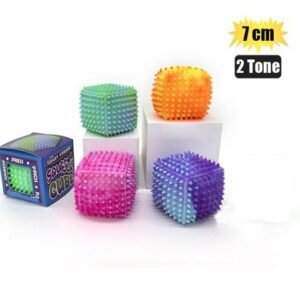 Novelty stress cube 7cm 2-tone