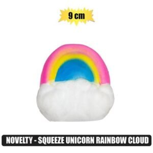 Novelty squeeze unicorn rainbow cloud 9c