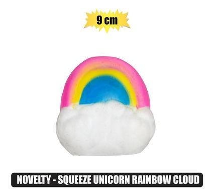 Novelty squeeze unicorn rainbow cloud 9c