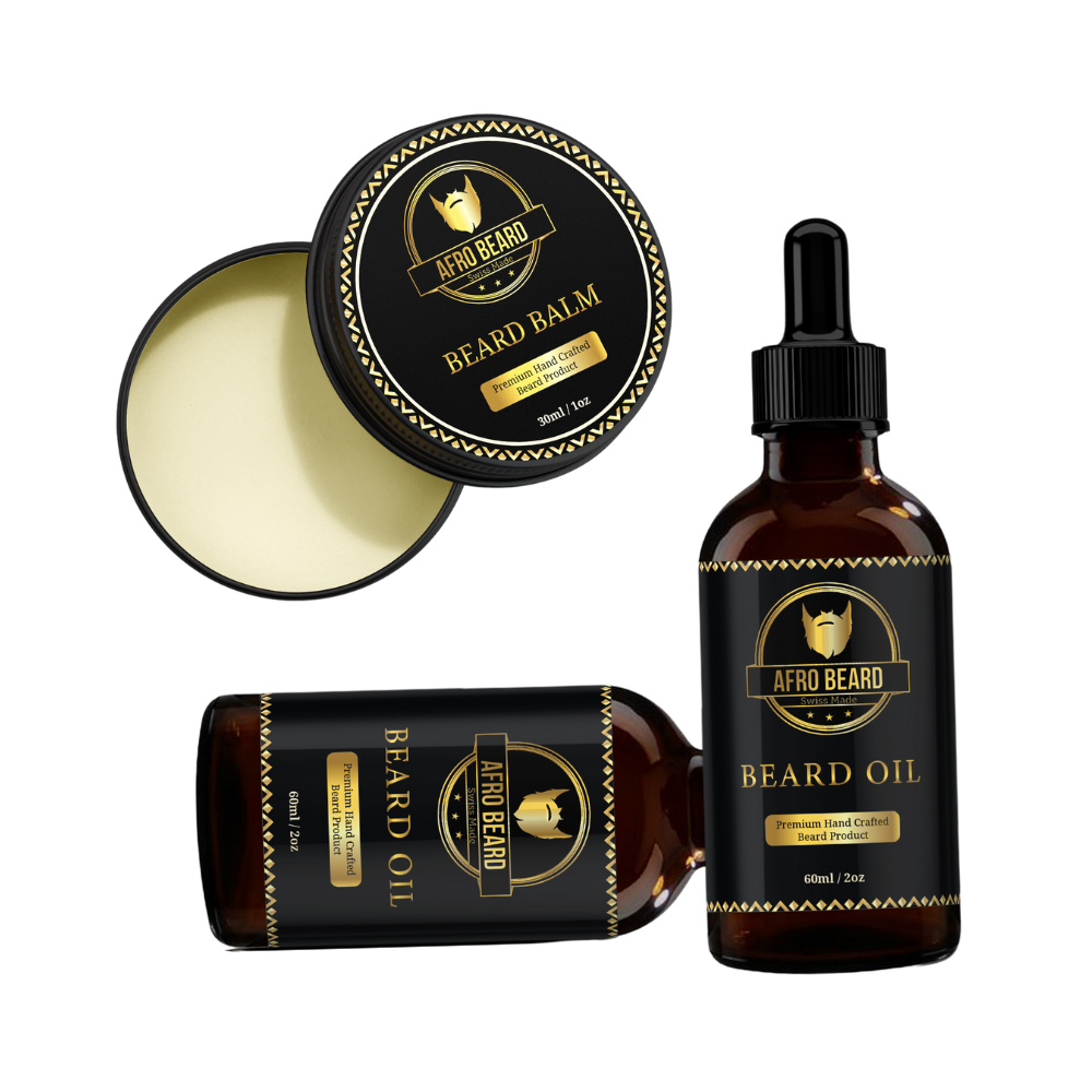 AfroBeard Ultimate Beard Growth & Care Bundle: Classic Oil, Balm & Deluxe Roller - Image 6