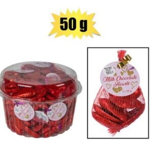Sweet choc st bag of mini hearts (t)