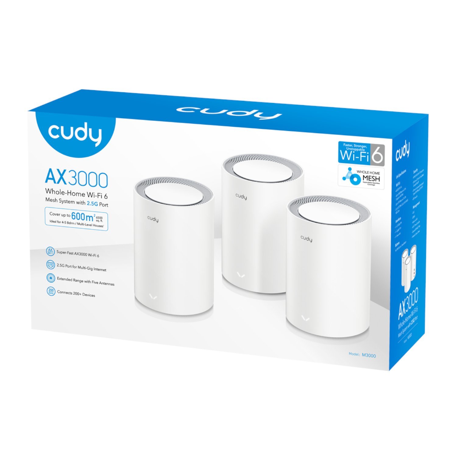 Cudy AX3000 Wi-Fi 6 Mesh Kit 3 Pack - White - Image 4