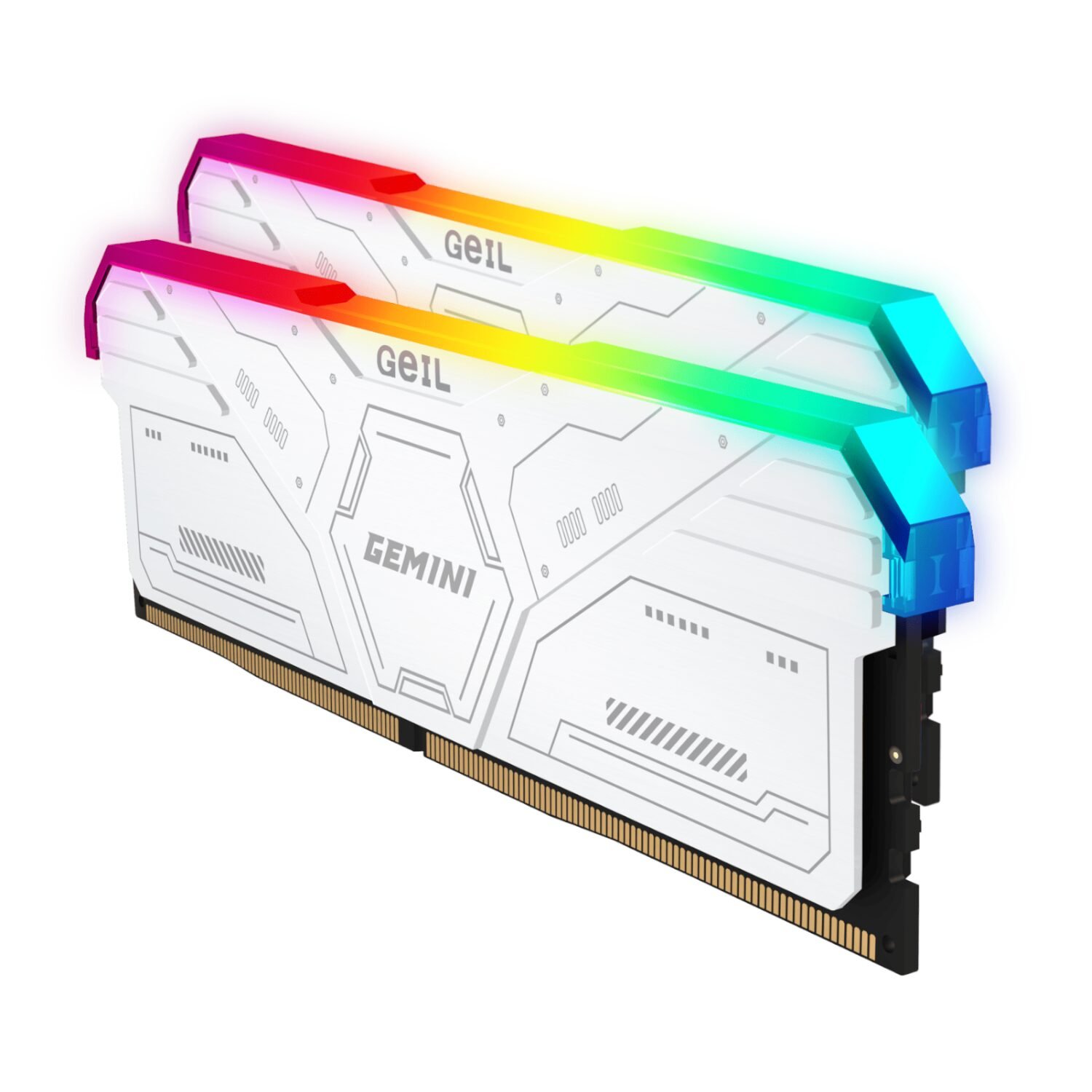 Geil Gemini RGB 64GB KIT(2X32GB) 6000MHz DDR5 Desktop Gaming Memory - White - Image 4