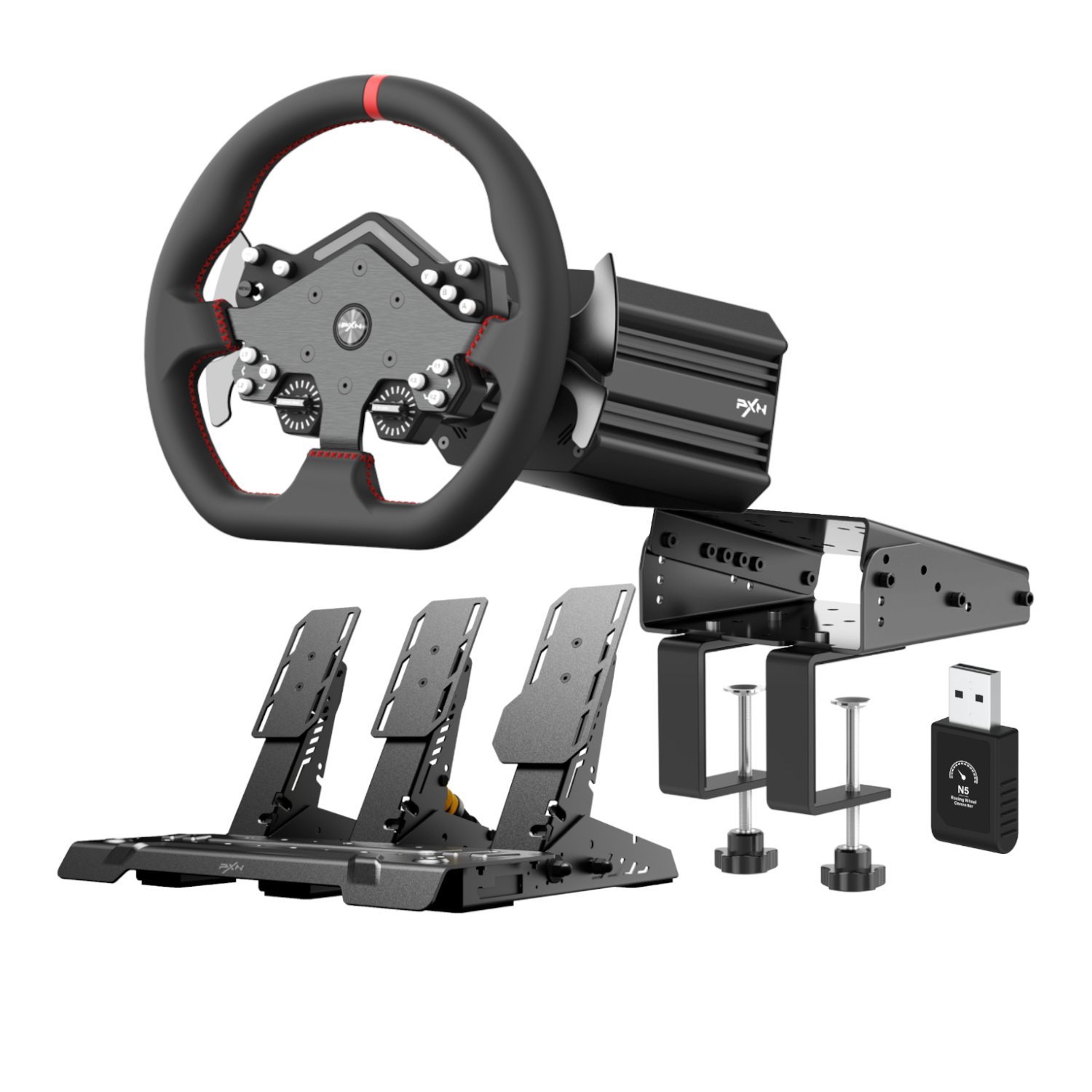 PXN V12 Lite Sim Racing Steering Wheel Bundle